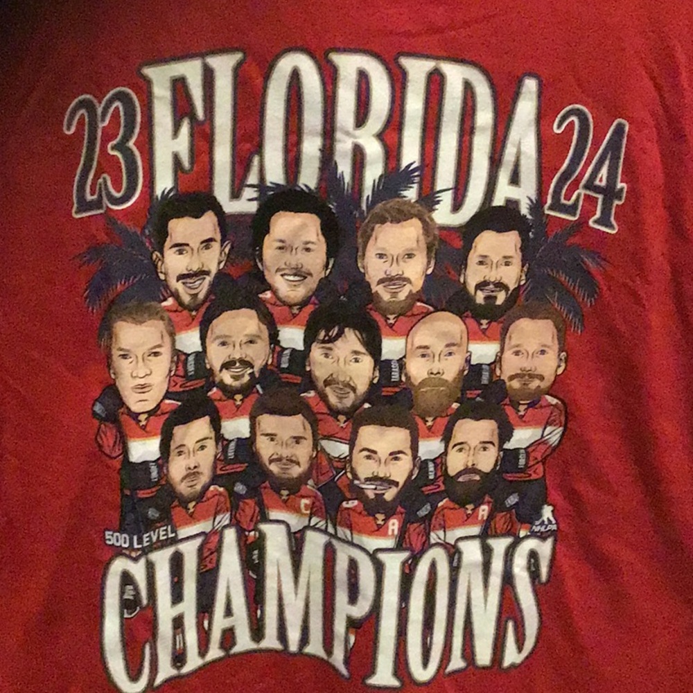 500 level NHL Florida Panthers champions t-shirt new